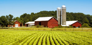 American Country Farm with Silo