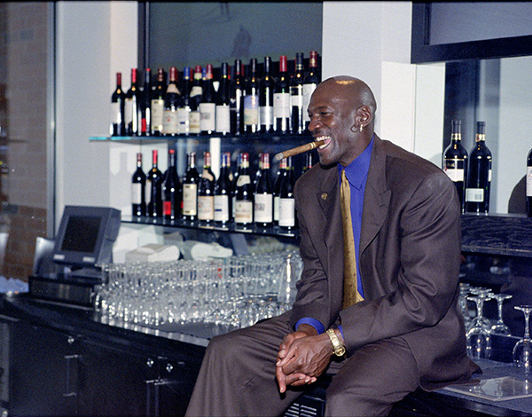 Michael Jordan Smoking a Cigar